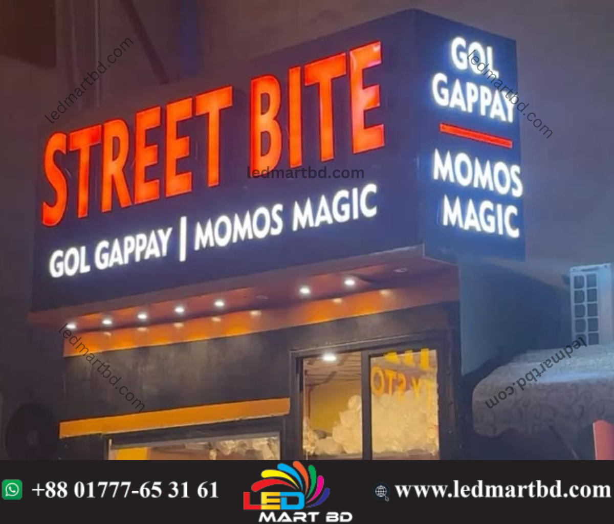 Transform storefronts with ACP board and acrylic LED signs in Bangladesh—customized, durable, and energy-efficient lighting for any business.