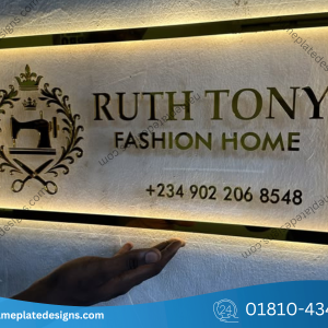 LED Glass House Nameplates and Office Nameplates in Bangladesh, made by Custom Pana Sign. Durable, sleek signage designed to boost brand visibility.